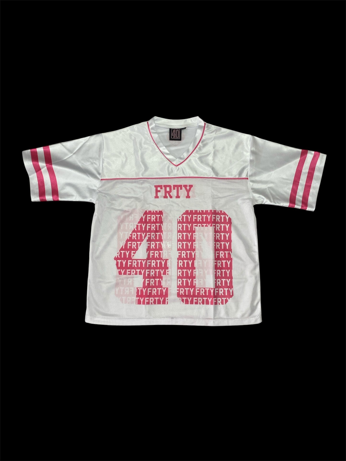 White & pink 40FRTY jersey