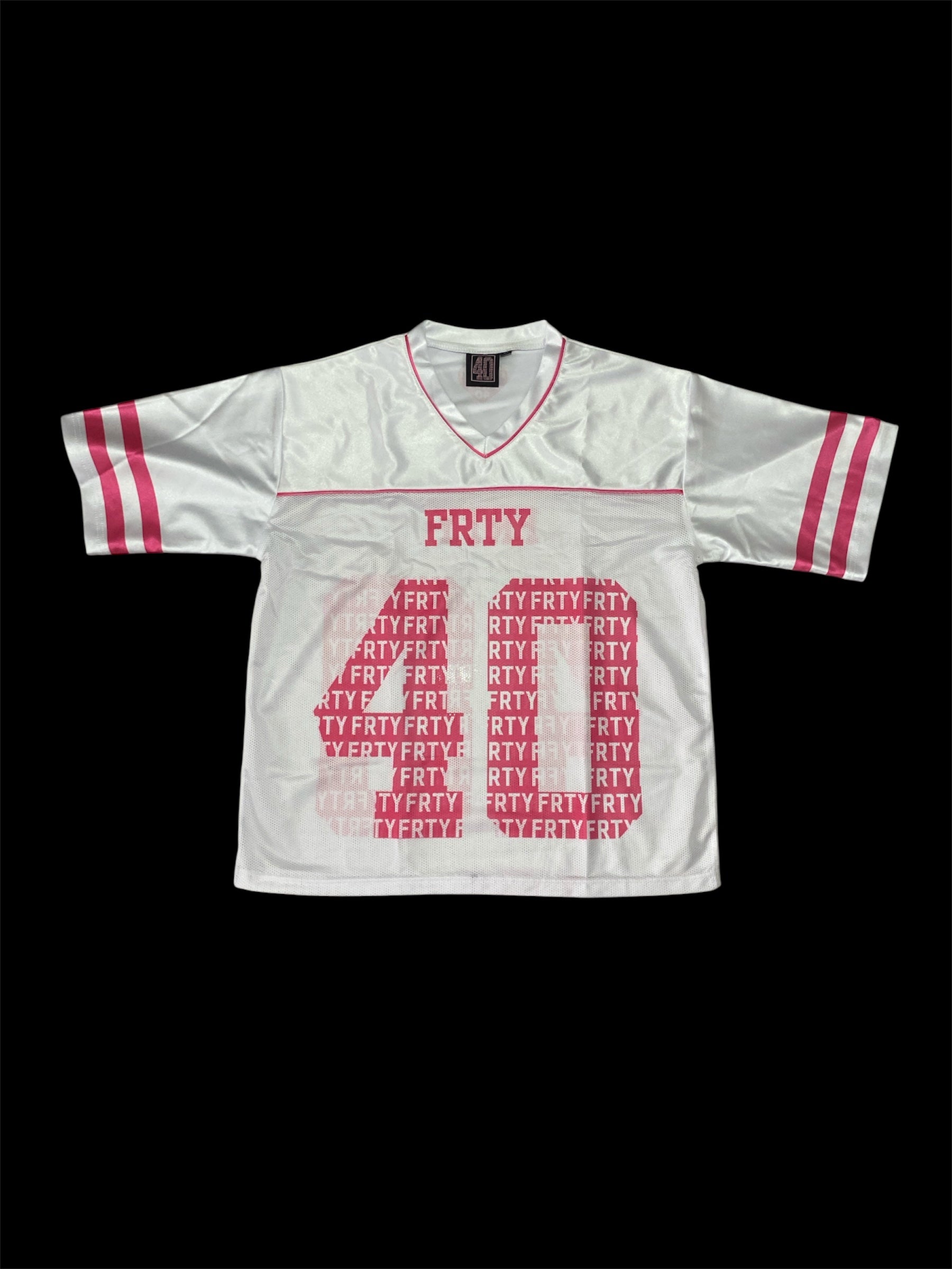 White & pink 40FRTY jersey