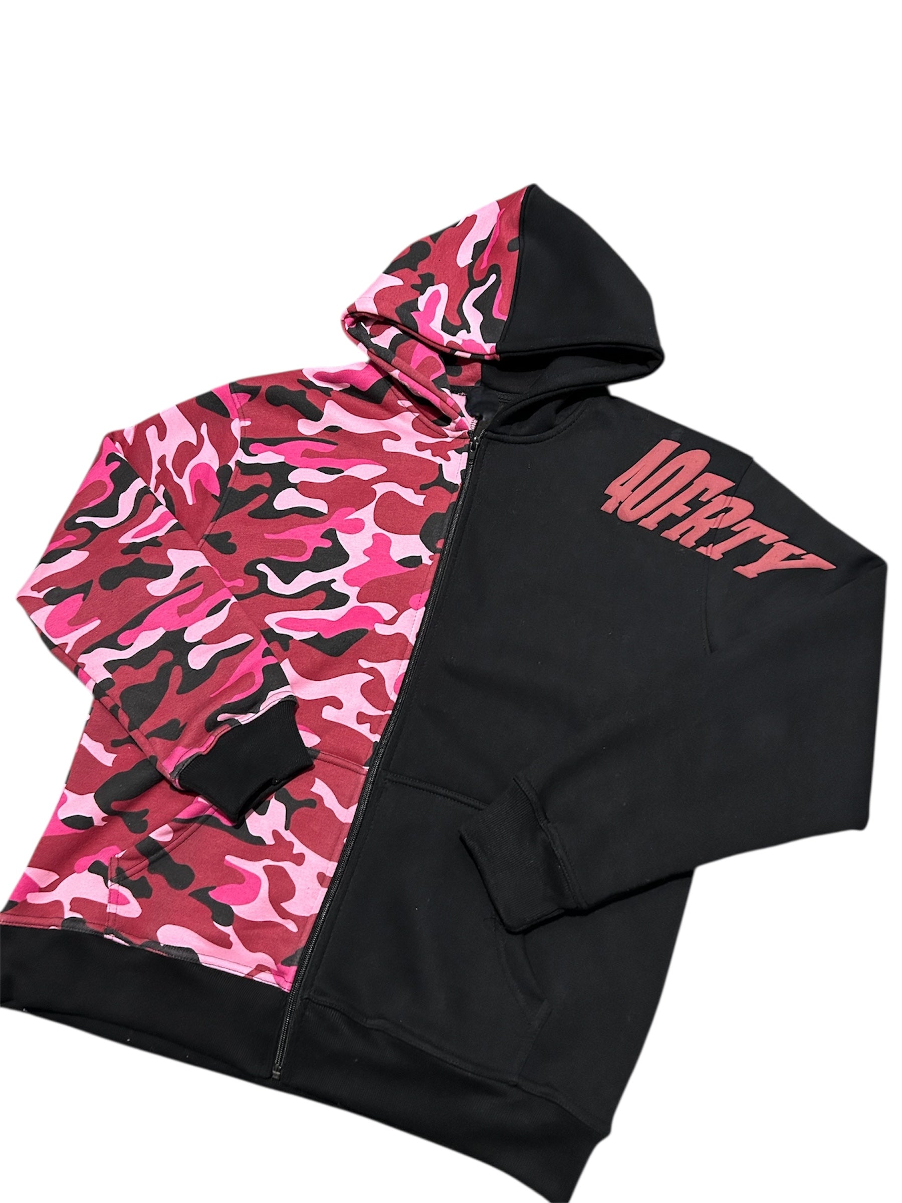 Split-Camo Zip Up