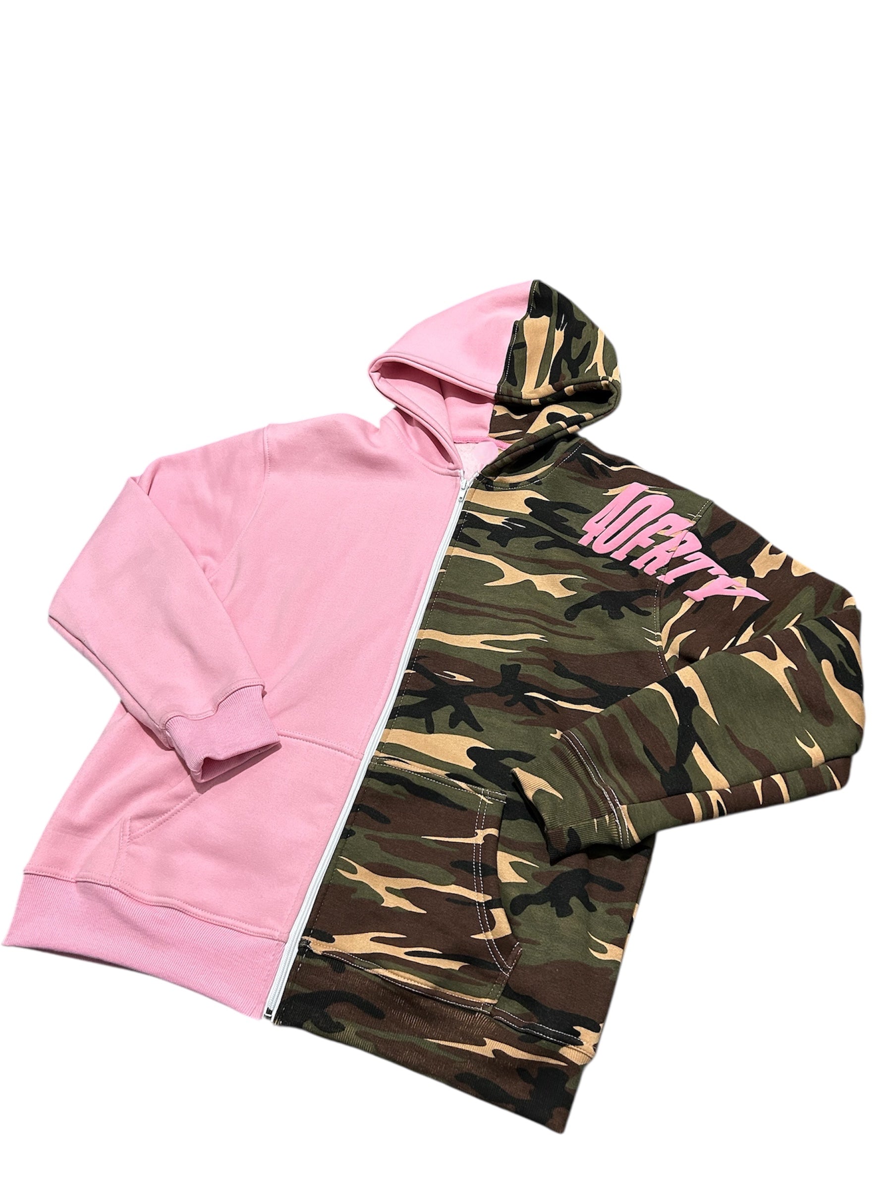 Split-Camo Zip Up